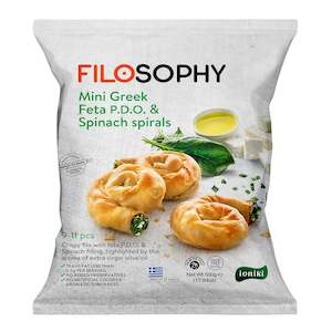 Frozen: Filo Mini Spinach & Feta Spirals 500g