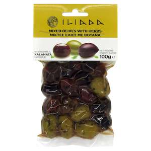 Mixed Whole Olives with Herbs 'Iliada' 100g