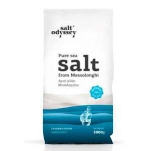 Dried Herbs: Messolonghi Unrefined Coarse Sea Salt 1kg