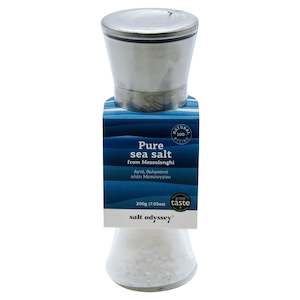 Dried Herbs: Pure sea salt Messolonghi stainless steel mill 200g