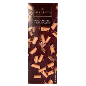 Sokolata Milk Caramel, Sea Salt & Milk Chocolate 55g