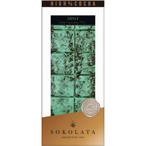 Sokolata 70% Dark Chocolate & Mint 100g