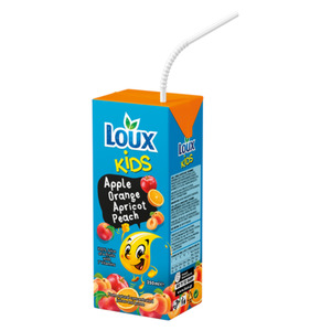 9 pack - Loux Apple Orange Apricot Peach Juice 250ml