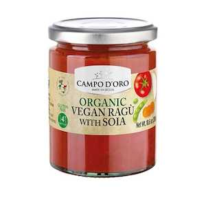 Products: Organic Vegan Ragu 300g - CAMPO D'ORO - Mediterranean Foods New Zealand