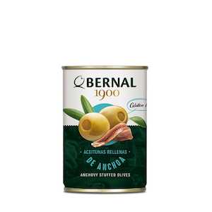 Products: Bernal Anchovy Stuffed Olives 290g Mediterranean Foods