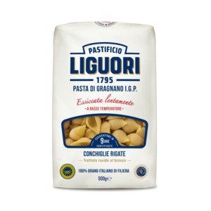 Products: Conchiglie Rigate 500g - LIGUORI - Mediterranean Foods New Zealand