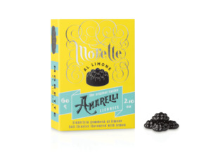 Products: Soft Liquorice Lemon Flavoured 60g - AMARELLI - Mediterranean Foods New Zealand