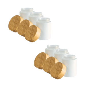 MediVape White Glass Stash Jar - 6 Pack
