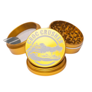 Croc Crusher 2.5" 4 Piece Grinder - Gold