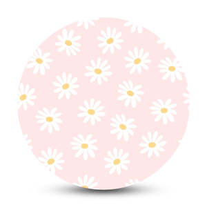 RockaDex Printed Patch: Pastel Pink Daisy - Full Cover