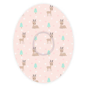All Patches: Dexcom G7 Patch: Pastel Reindeers - Inner Cut