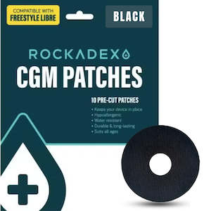Freestyle Libre Patches: Freestyle Libre 3 Patches: Black – 10 Pack Inner Cut