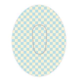 Dexcom G6 Patches: Dexcom G6 Patch: Baby Blue Check - Inner Cut