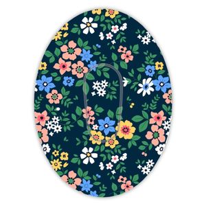 Dexcom G6 Patches: Dexcom G6 Patch: Blue Floral - Inner Cut