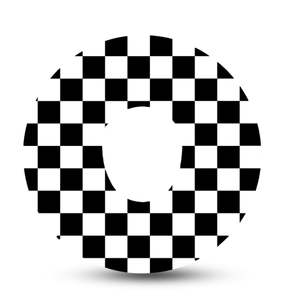 All: Dexcom G7 Patch: Black/White Check - Inner Cut
