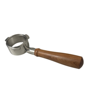 Products: Breville Stainless Bottomless Portafilter - Almond Handle.