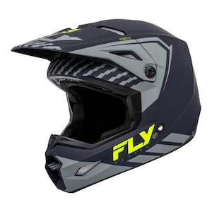 Fly Racing 2024 Kinetic Menace Helmet Matte - Grey / Hi-Vis