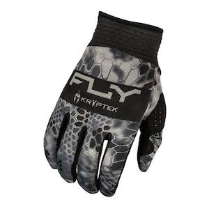 Off Road Gloves: Fly Racing 2024 F-16 S.E. Kryptek Gloves - Moss Grey / Black