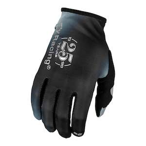 Off Road Gloves: Fly Racing 2024 Lite S.E. Legacy Gloves - Light Grey / Black