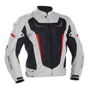 Road Jackets: Richa Airstrike 2 Jacket - Grey / Black / Red