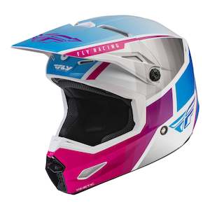 Off Road Helmets: Fly Racing Kinetic Drift Helmet - Pink / White / Blue