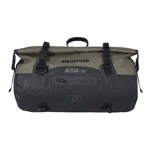 Roll Bags: Oxford Roll Bag Aqua T30 - Black / Khaki