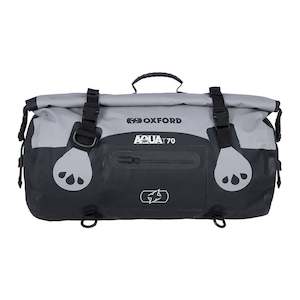 Roll Bags: Oxford Roll Bag Aqua T70 - Black / Grey