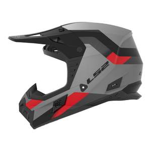 Off Road Helmets: LS2 MX706 COZ Frontier II Helmet - Red / Black / Titanium 06