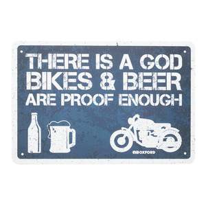 Workshop: Oxford Garage Metal Sign: "There Is A God"