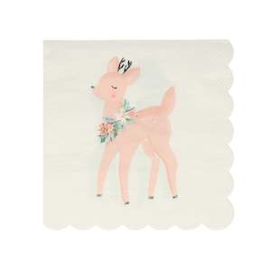 Christmas: Pastel Deer Napkins