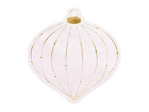 Pink and Gold Christmas Bauble Napkins