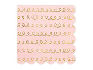 Christmas: Pink and Gold Swirl Napkin