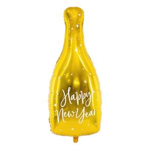 Foil Balloons: Happy New Year Champagne Bottle Foil Balloon