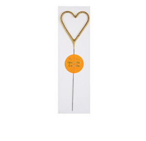 Candles: Gold Heart Sparkler