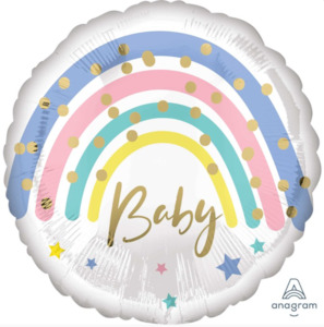 New Baby: Rainbow Baby Foil Balloon