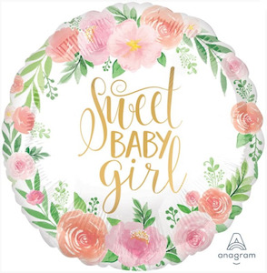 New Baby: Sweet Baby Girl Foil Balloon