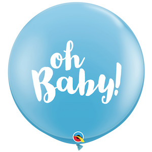 Oh Baby Blue Jumbo Balloon