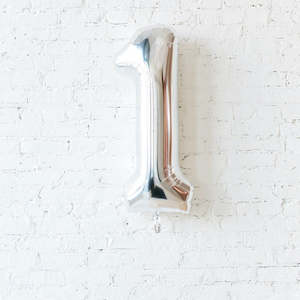 Number Balloons: Silver Foil Number Balloon