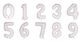 White Foil Number Balloon