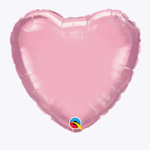 Foil Heart Star Balloons: Pearl Pink Foil Heart