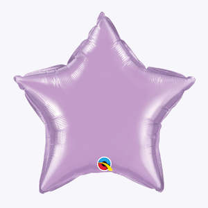 Foil Heart Star Balloons: Pearl Lavender Foil Star