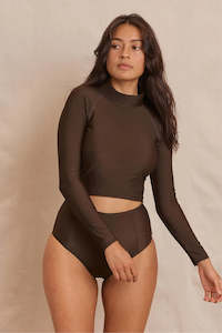 Hakea: Aire Turtle Neck Rashguard Earth