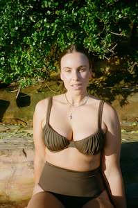 Palm Swimwear: Oslo High Waist Bottom Chocolate