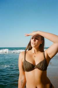 Palm Swimwear: Flavia Underwire Bikini Top Chocolate