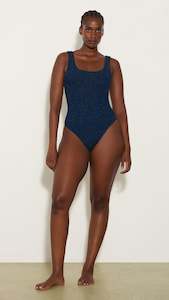 Square Neck Swim Navy/Silver