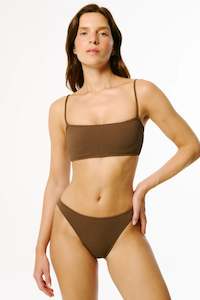 Frontpage: Boucle Hidden Underwire Bikini Top Chocolate