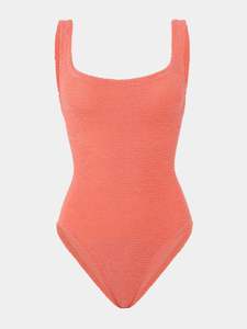 Frontpage: Square Neck Swim Metallic Coral