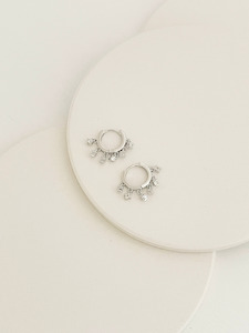 Earrings: Gia Huggies Silver