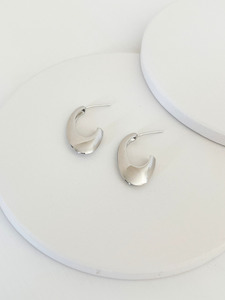 Selene Oval Hoops Silver