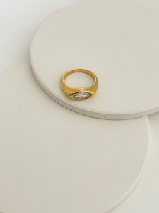 Rings: Oval Stone Ring Clear